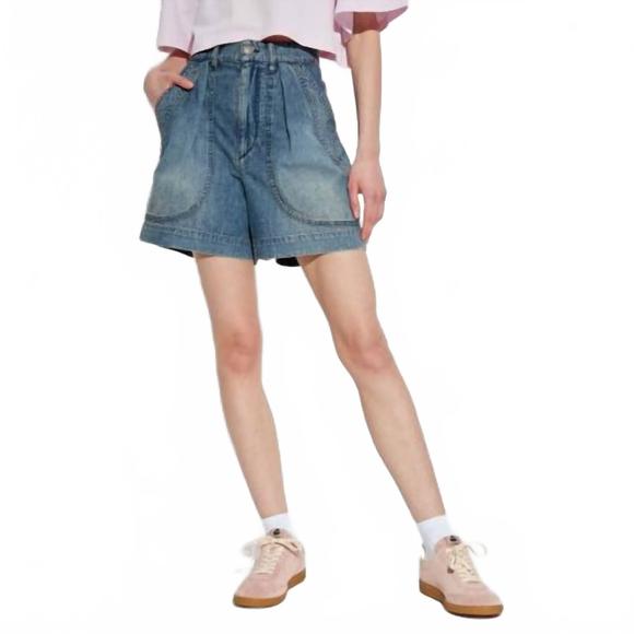 NEW ISABEL MARANT noemia shorts in faded blue - Picture 1 of 5